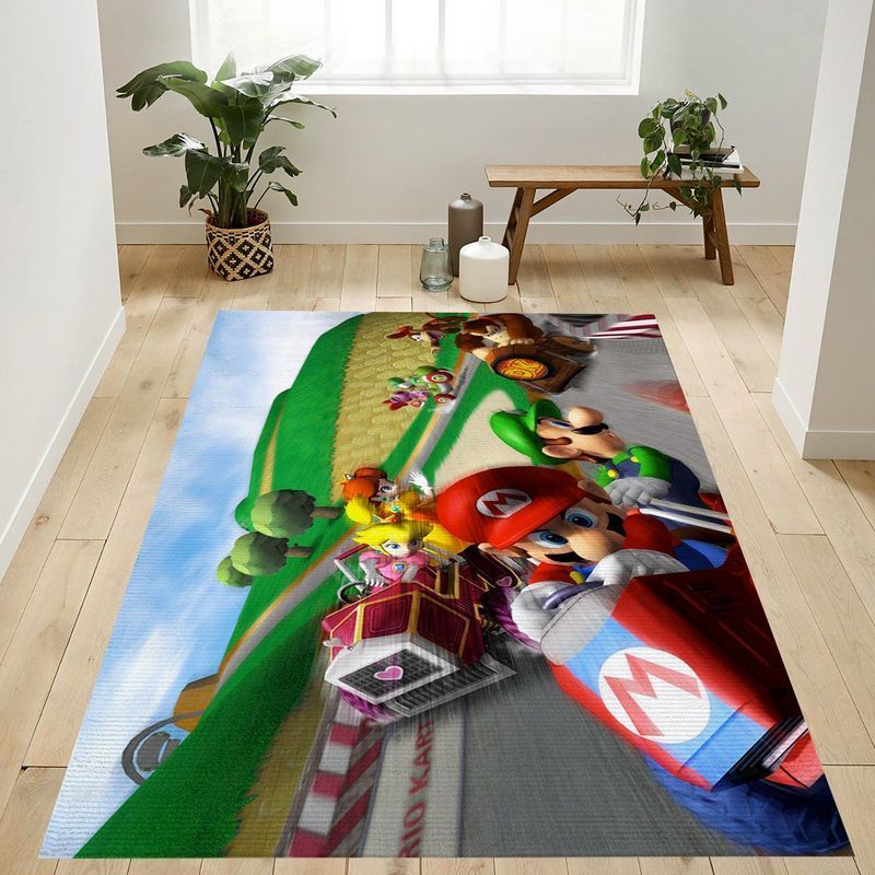 Deschea Mario Kart 11 Area Rug And