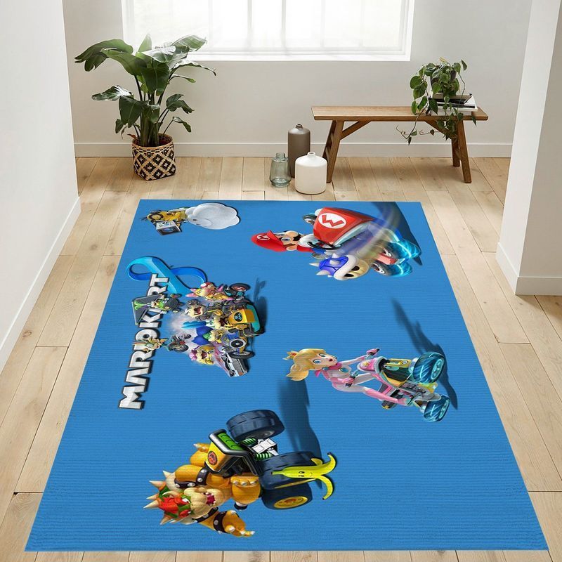 Deschea Mario Kart 4 Area Rug And