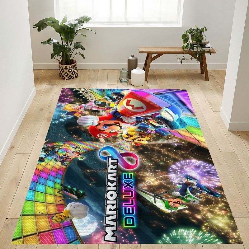 Deschea Mario Kart 5 Area Rug And