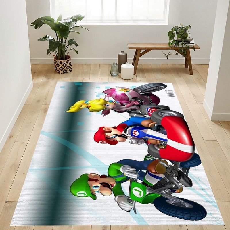 Deschea Mario Kart Wii 1 Area Rug And