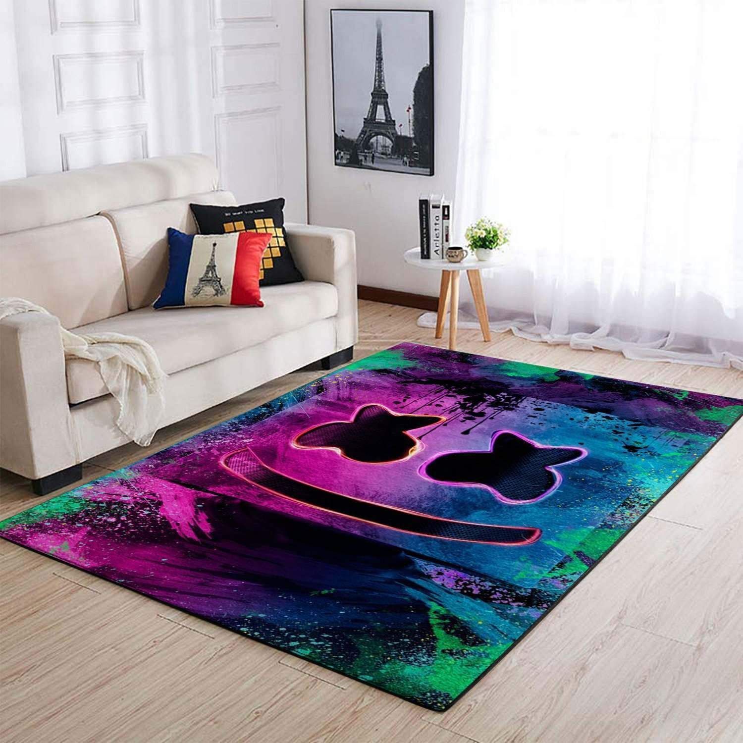 Deschea Marshmello Area Rug Music beautyus Area