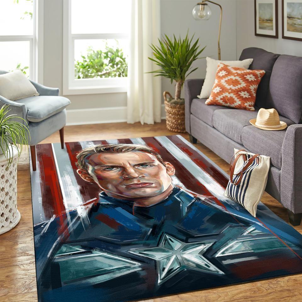 Deschea Marvel Captain America Area Rugs Movies Bedroom