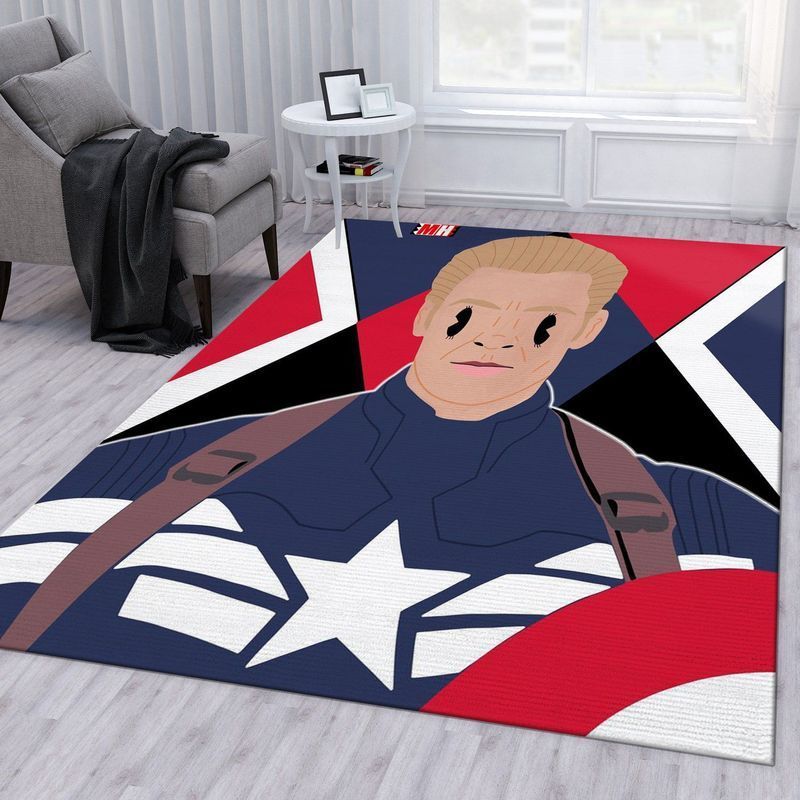 Deschea Marvel Captain America Shield Area Rug And