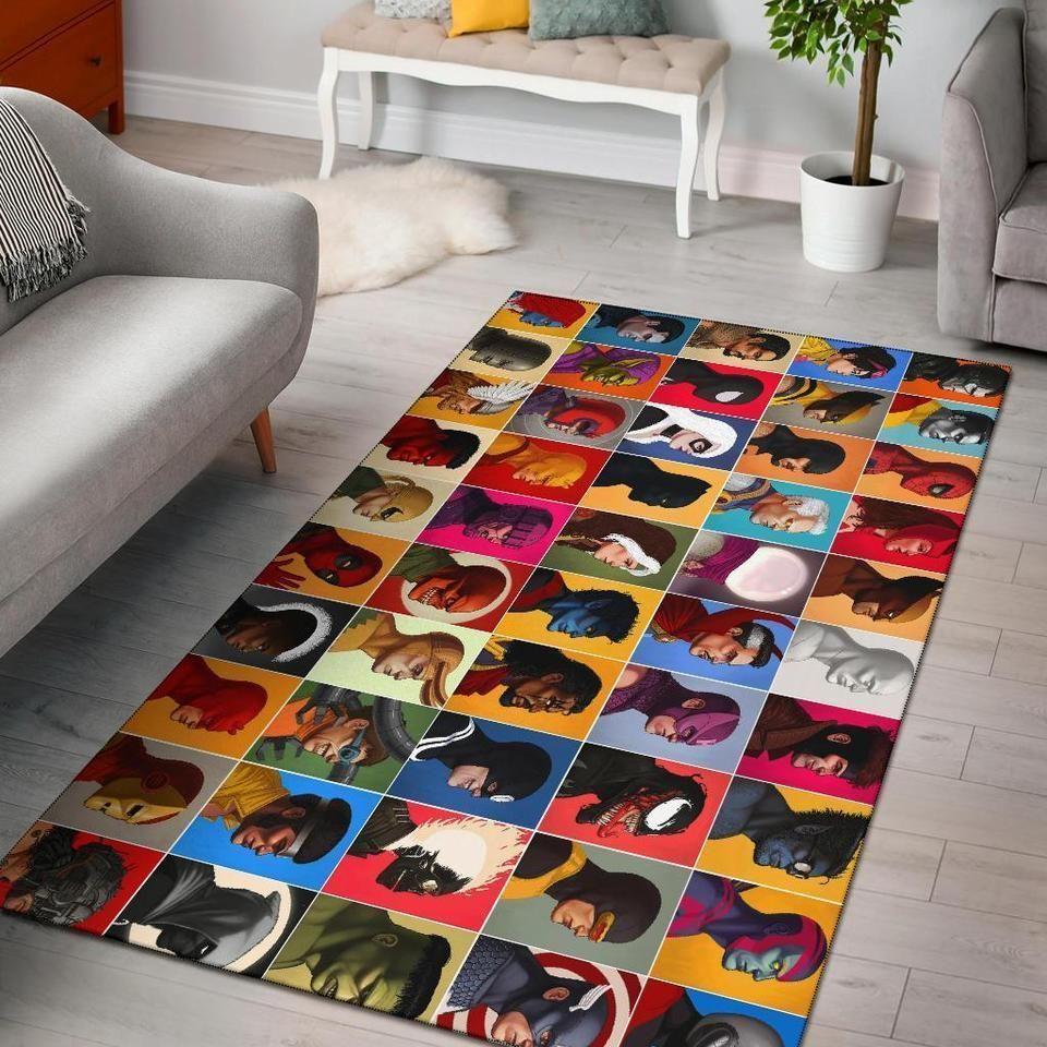 Deschea Marvel Comics Characters Area Rugs Movies Bedroom