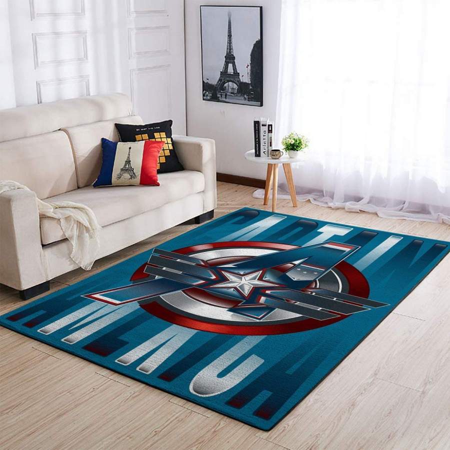 Deschea Marvel Superhero Captain America Area Rug Movie Ofd 19091804