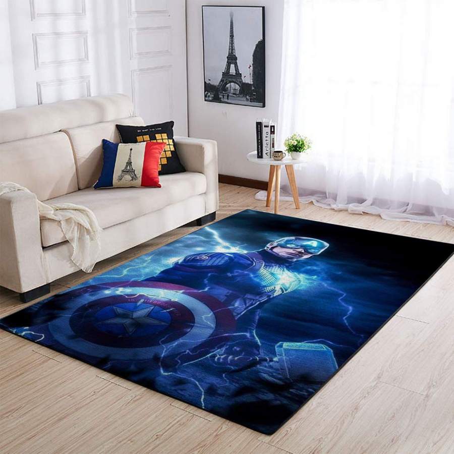 Deschea Marvel Superhero Captain America Area Rug Movie Ofd 19091807