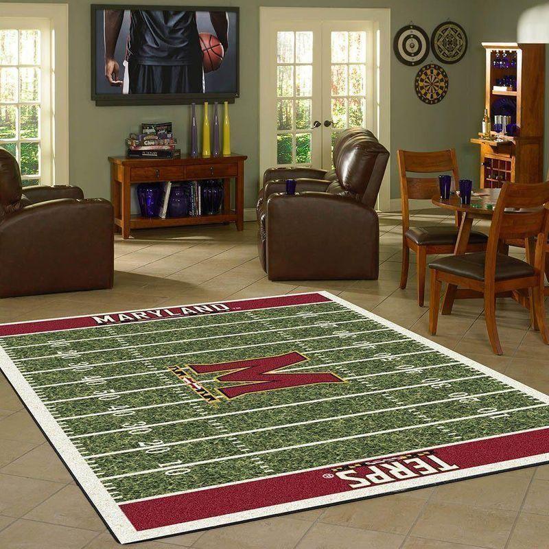 Deschea Maryland Terrapins Field Area Rug Football