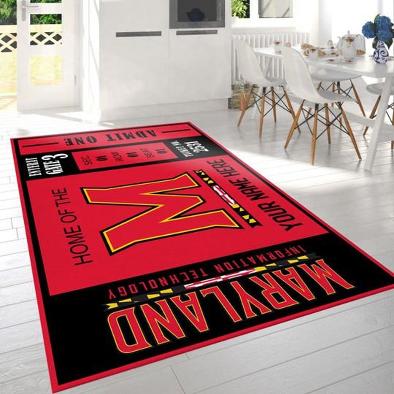 Deschea Maryland Terrapins Ncaa Customizable Rug Bedroom Rug Us