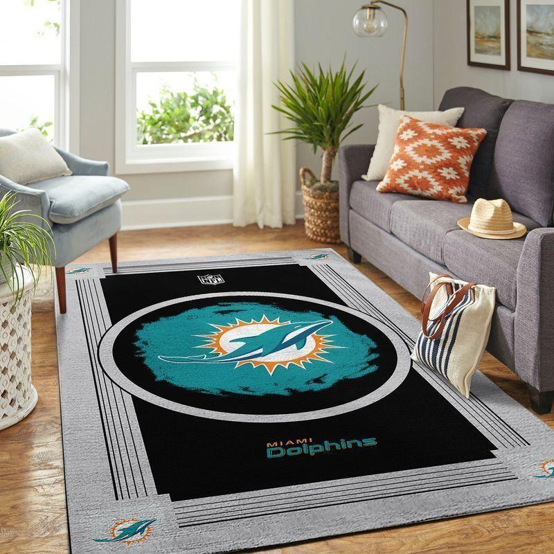 Deschea Miami Dolphins Area Rug Nfl Football Sfd 20030313 Area