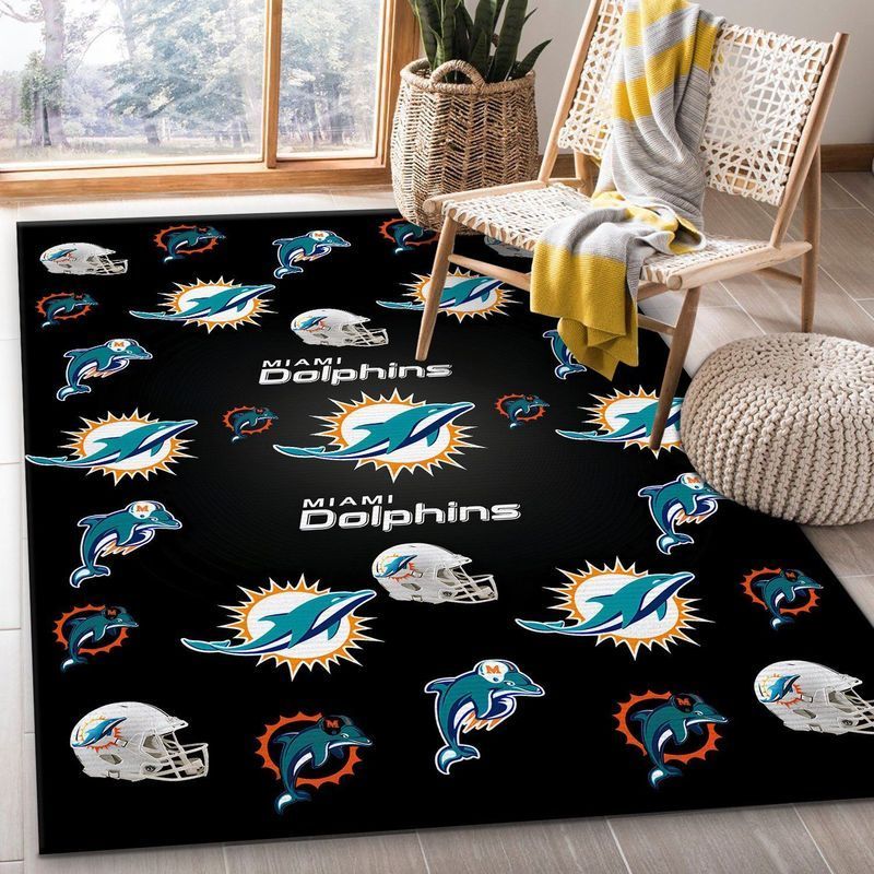 Deschea Miami Dolphins Nfl 15 Area Rug And