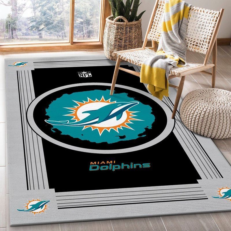 Deschea Miami Dolphins Nfl 19 Area Rug And