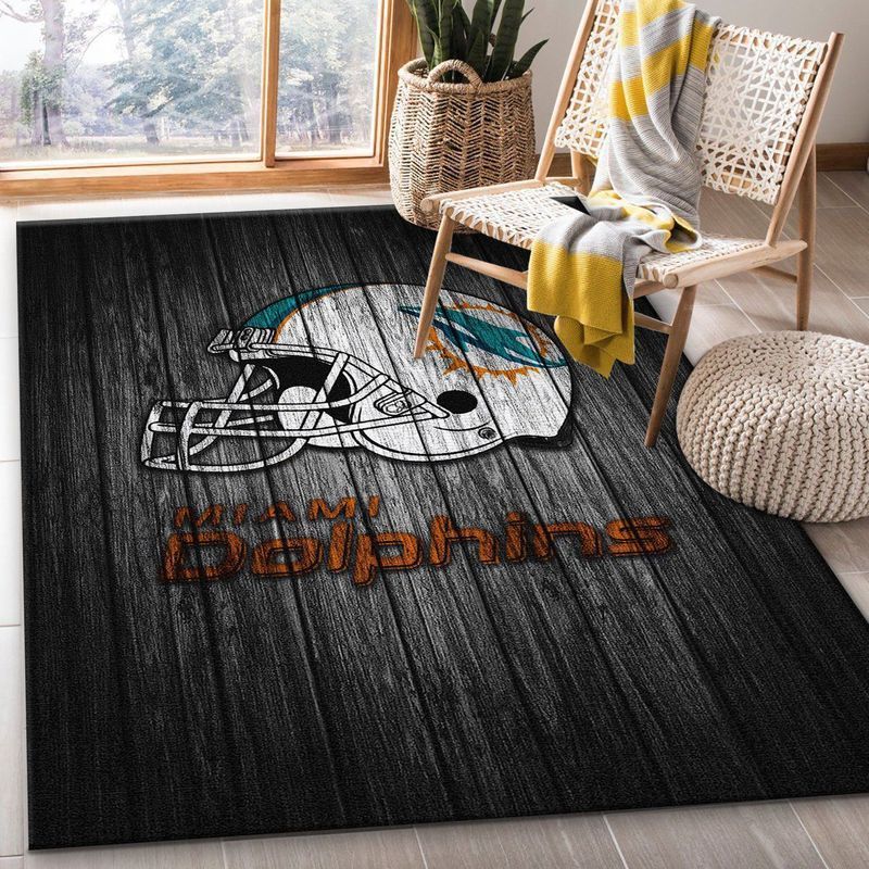 Deschea Miami Dolphins Nfl 22 Area Rug And