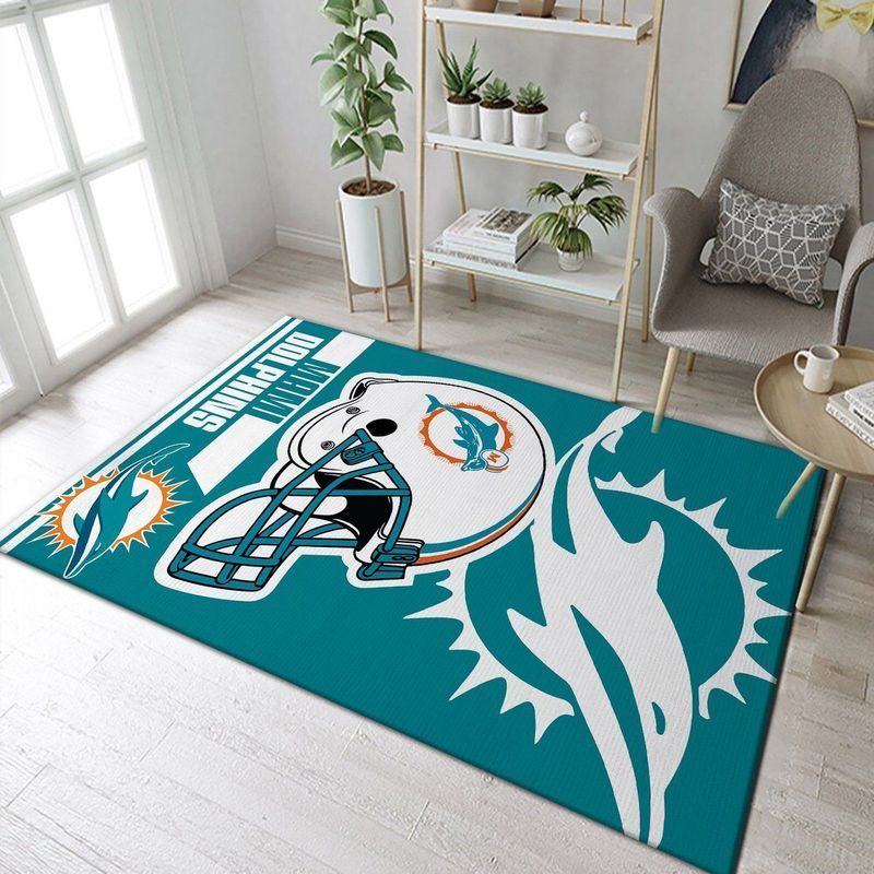 Deschea Miami Dolphins Nfl 23 Area Rug And