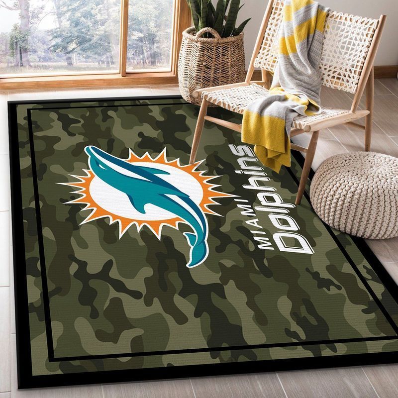 Deschea Miami Dolphins Nfl 27 Area Rug And