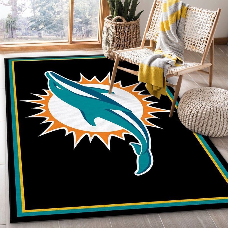 Deschea Miami Dolphins Nfl 29 Area Rug And