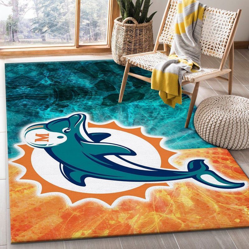 Deschea Miami Dolphins Nfl 3 Area Rug And