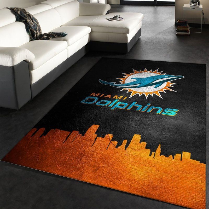 Deschea Miami Dolphins Nfl 33 Area Rug And