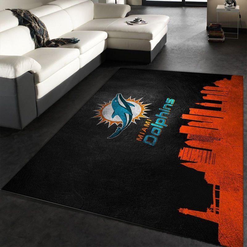 Deschea Miami Dolphins Nfl 34 Area Rug And