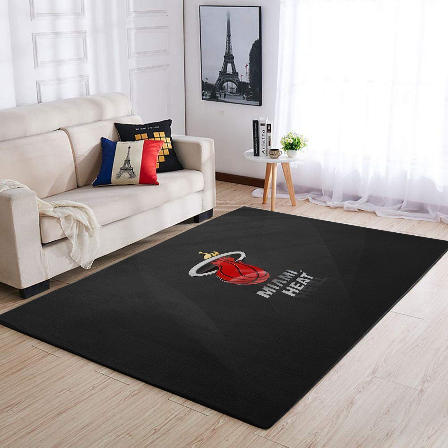 Deschea Miami Heat Area Rug Nba Basketball Team Logo V1793