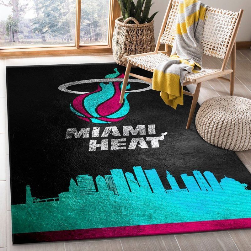 Deschea Miami Heat Nba 7 Area Rug And