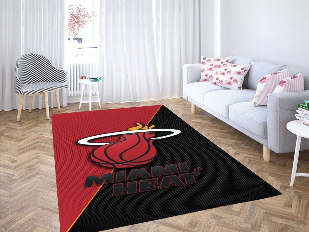 Deschea Miami Heat Wallpaper Living Room Modern Carpet Rug