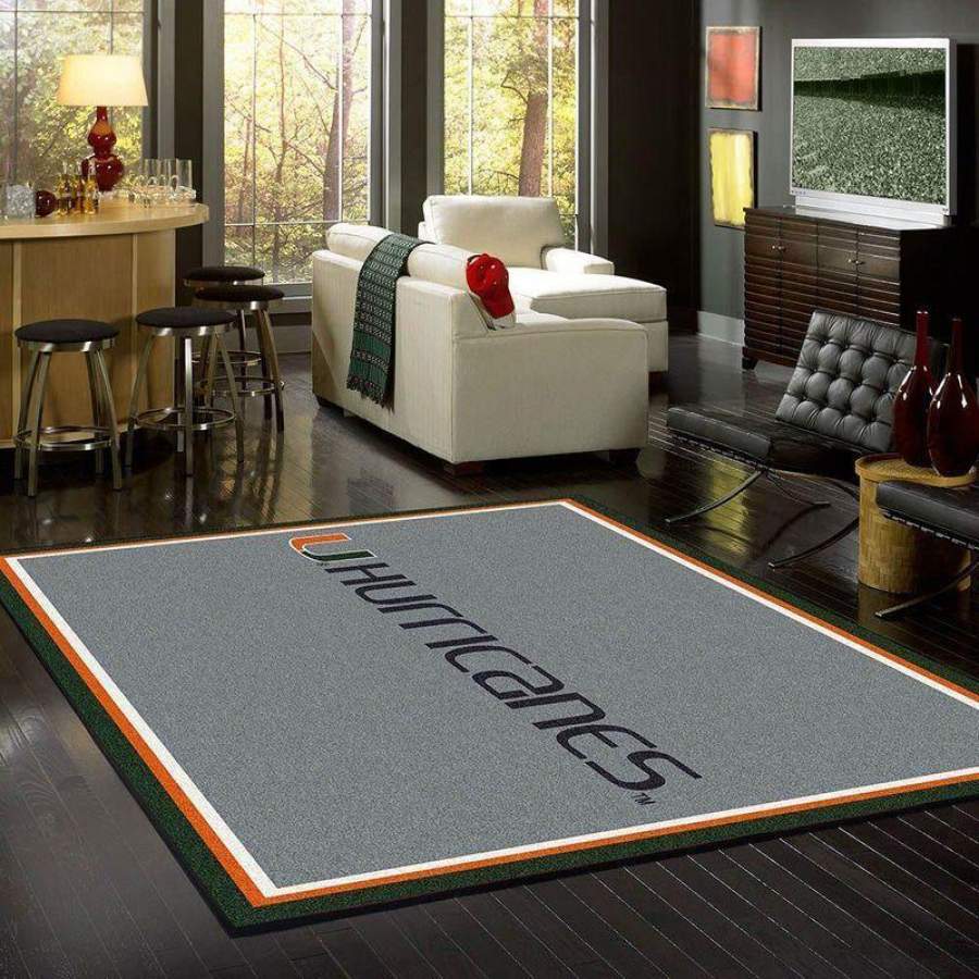 Deschea Miami Hurricanes Area Rug Football Team Logo Rug 19120725