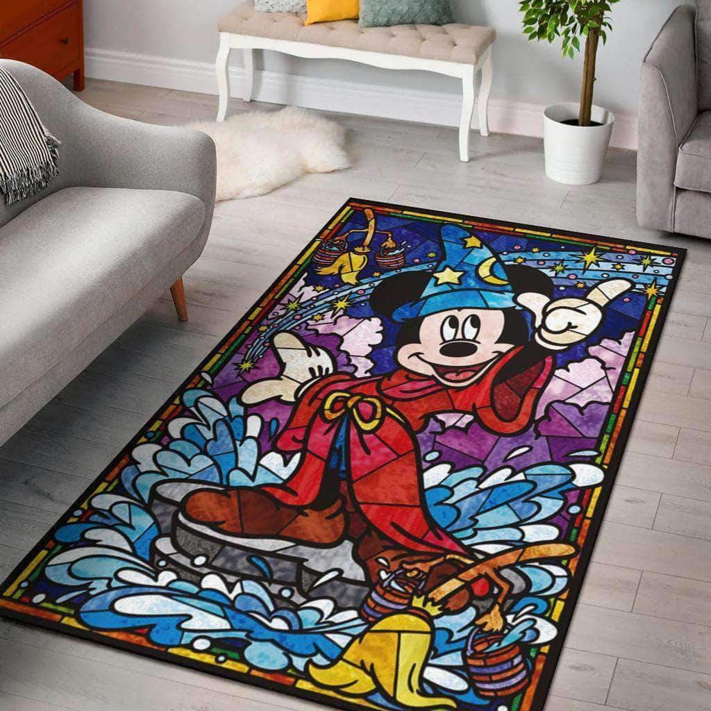 Deschea Mickey Disney Mouse Love Decorative Floor Rug