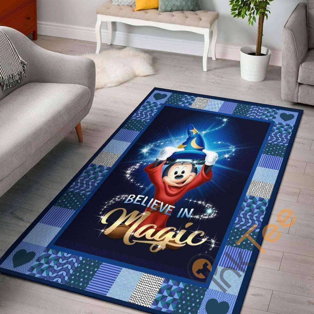 Deschea Mickey Fantasia Mouse Carpet Disney Castle Living Room Bedroom Gift For Lover Rug