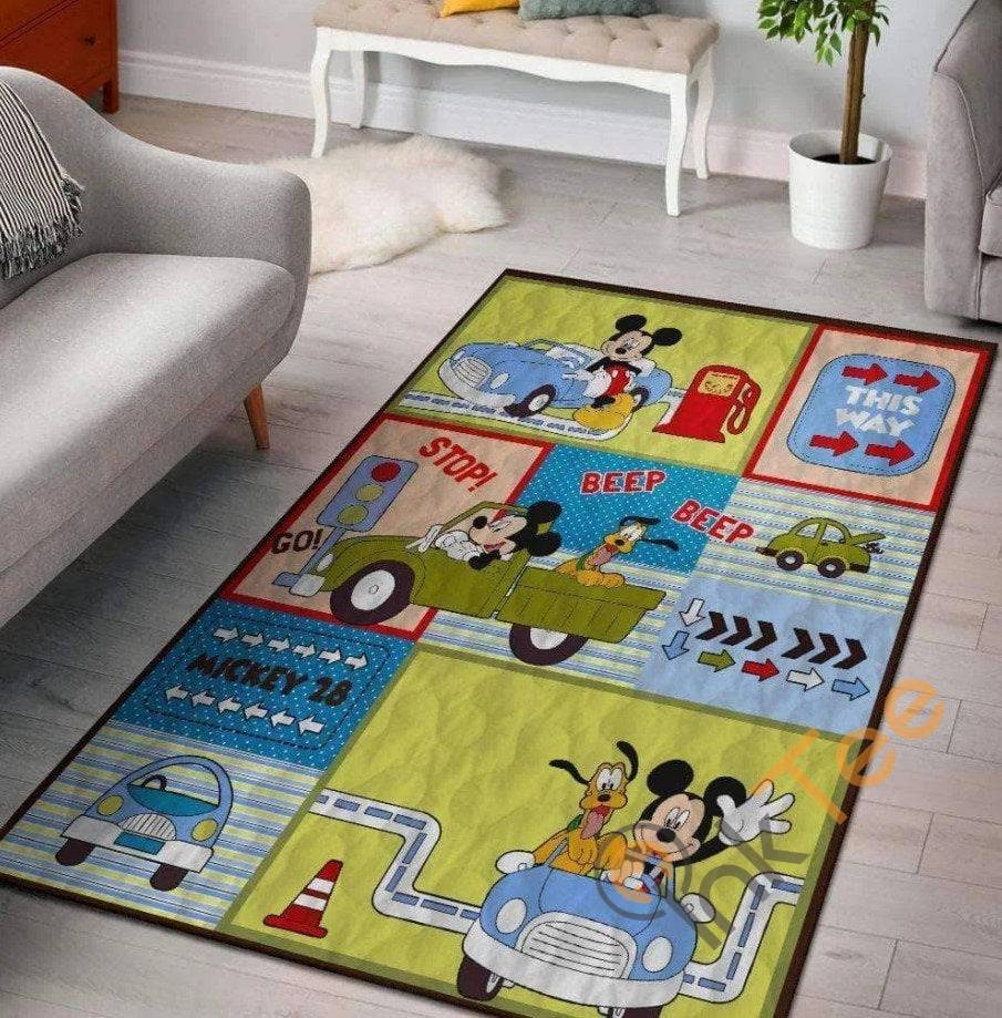 Deschea Mickey Mouse Carpet Bedroom Disney Lover Comfortable Soft Gift For Family Rug