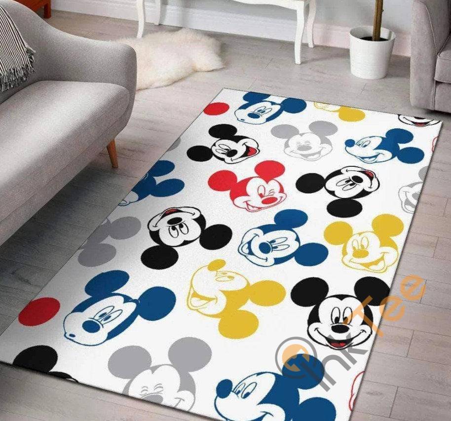 Deschea Mickey Mouse Color Disney Coloring World Rectangular Gift For Lovers Rug