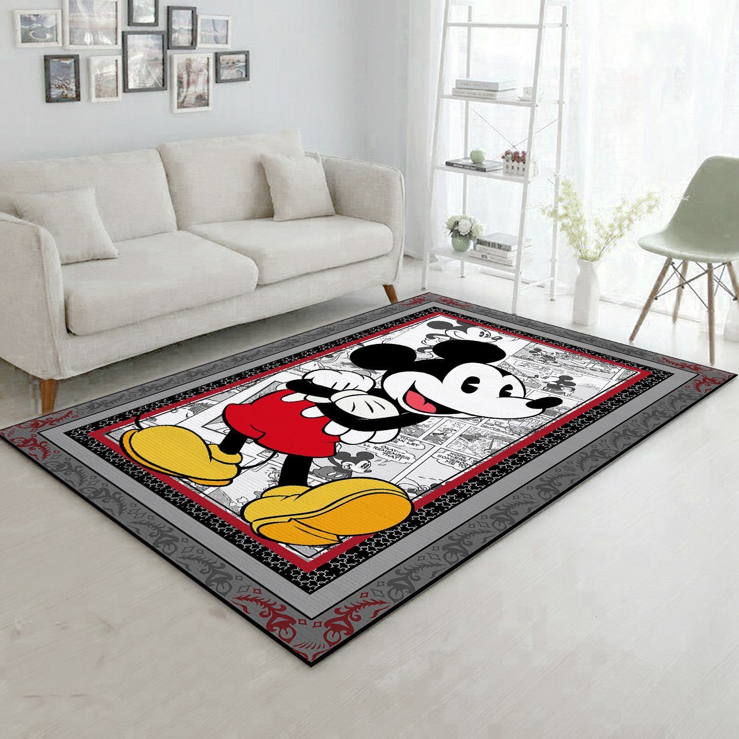 Deschea Mickey Mouse Face Rug – Custom Size And Printing