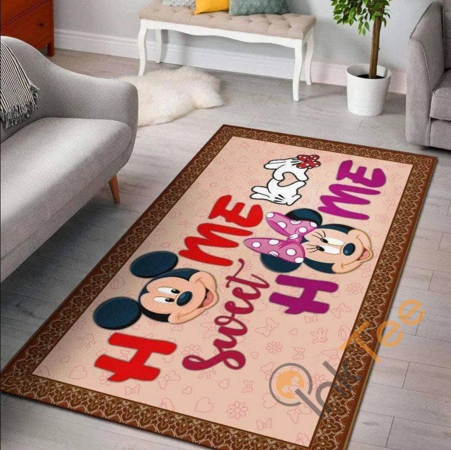 Deschea Mickey Mouse Home Sweet For Living Room Bedroom Kitchen Disney Lover Cute Carpet Rug