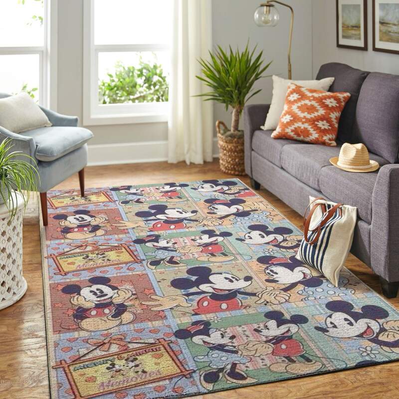 Deschea Mickey Mouse Living Room Area Rug