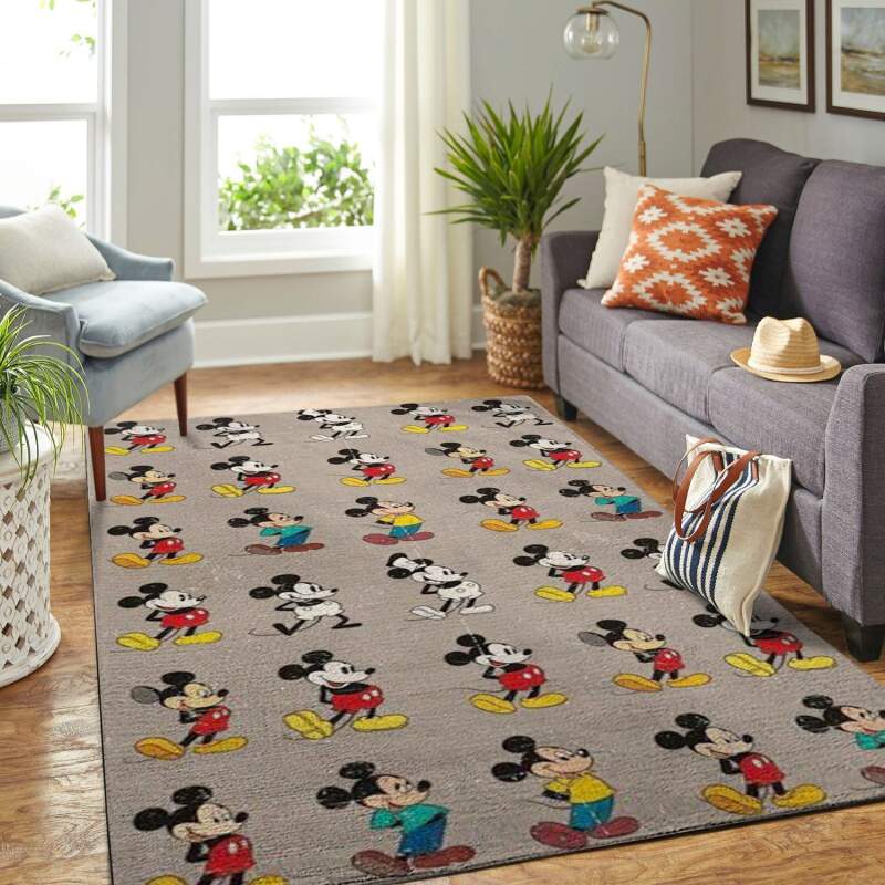 Deschea Mickey Mouse Living Room Area Rug