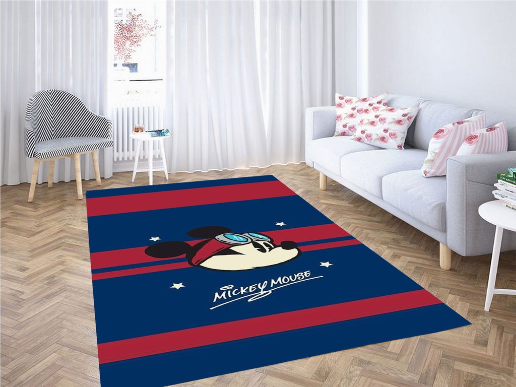 Deschea Mickey Mouse Living Room Modern Carpet Rug