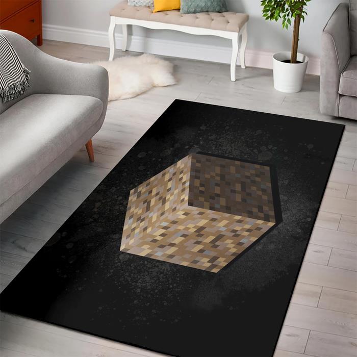 Deschea Minecraft Dirt Block Rug – Custom Size And Printing