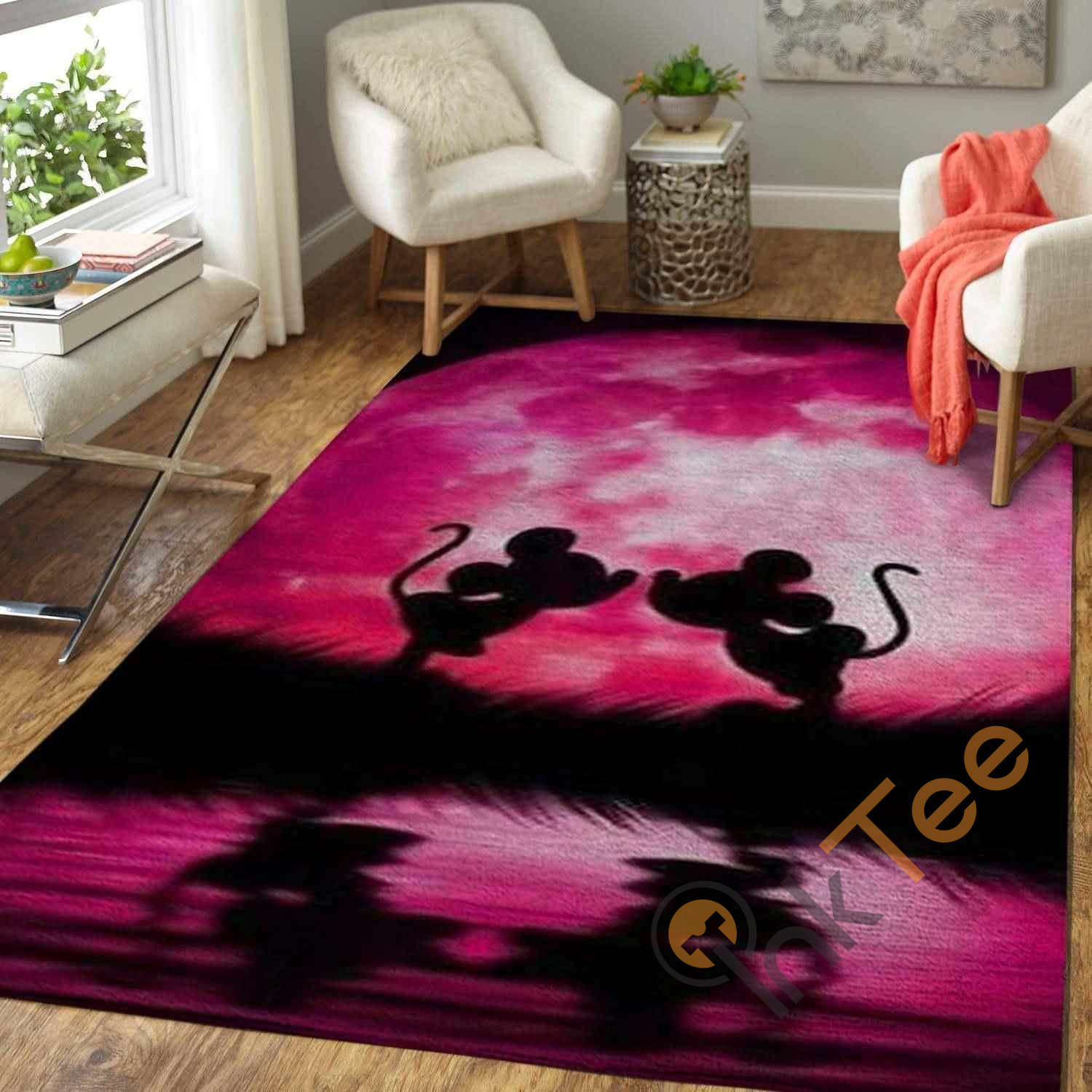 Deschea Minnie Mickey Mouse Area Rug