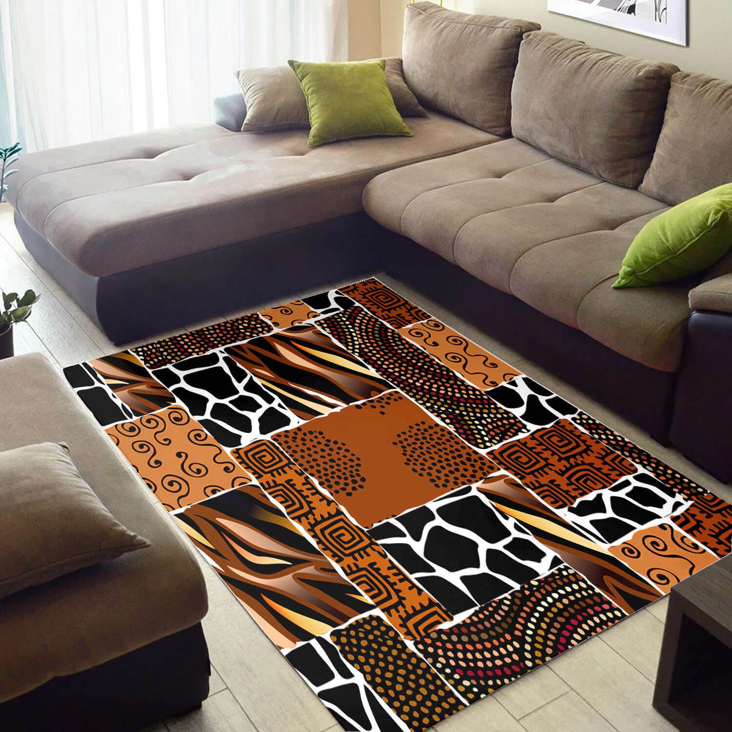 Deschea Modern African Nice Black History Month Ethnic Seamless Pattern Style House Rug