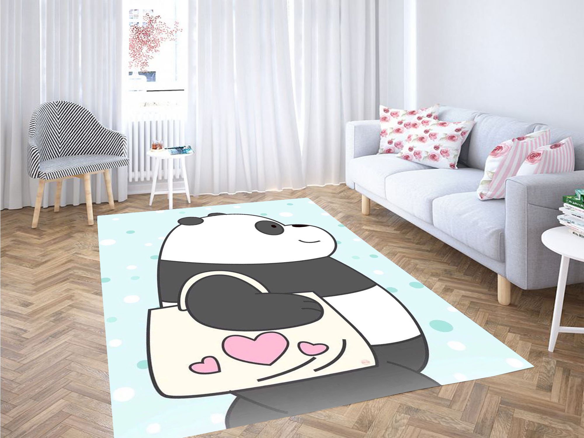 Deschea Mood Panda We Bare Bears Carpet Rug