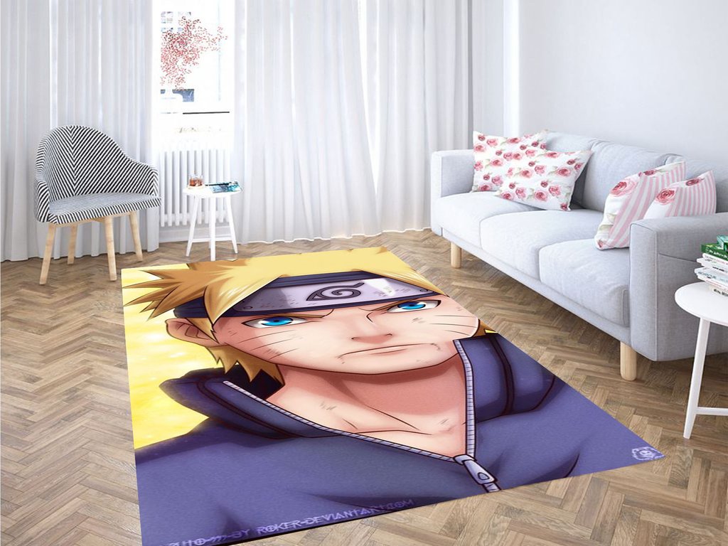 Deschea Naruto Uzumaki Wallpaper Living Room Modern Carpet Rug