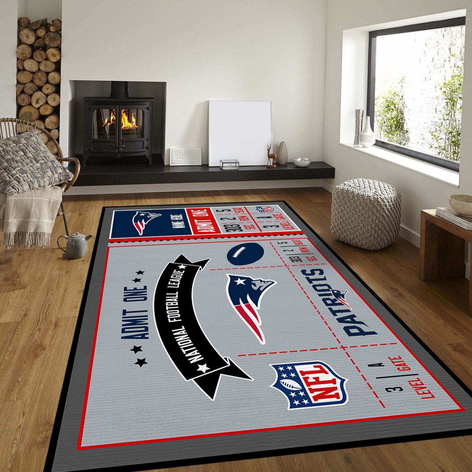 Deschea New England Patriots Bedroom Rug – Custom Size And Printing