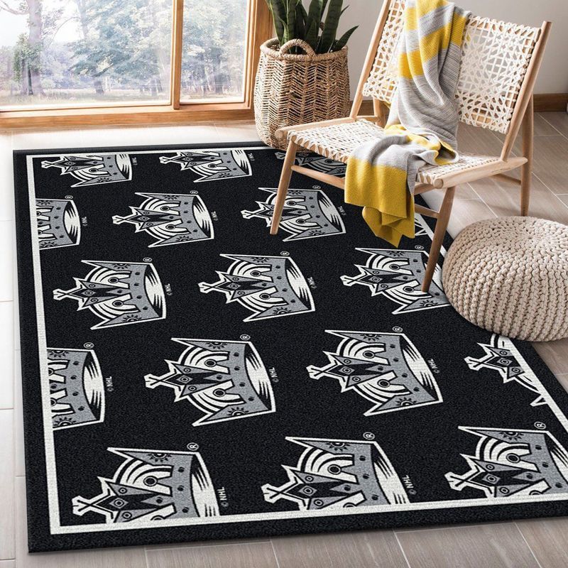 Deschea Nhl Repeat Los Angeles Kings Area Rug And