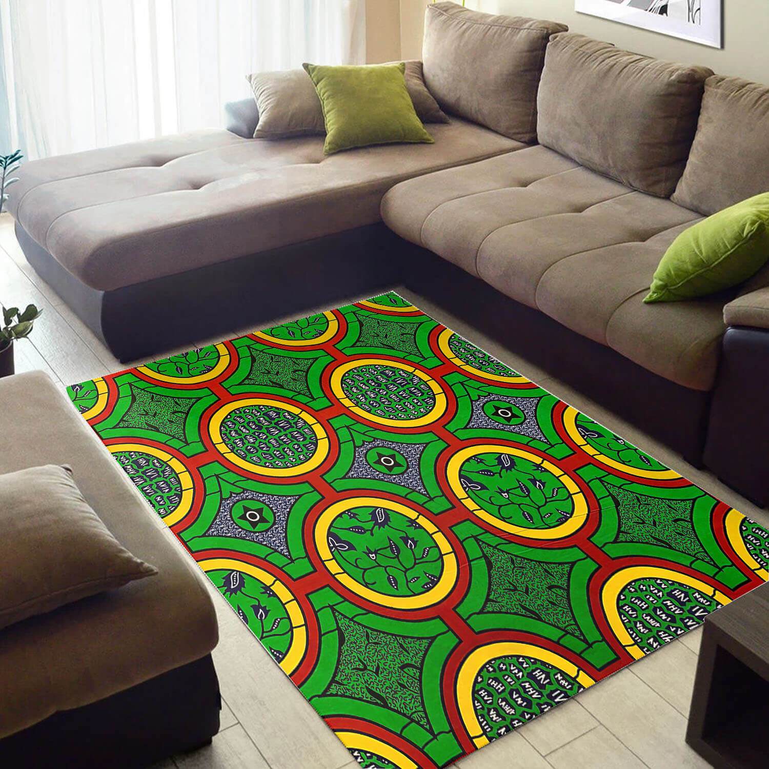 Deschea Nice African Vintage Black History Month Ethnic Seamless Pattern Large Style Rug