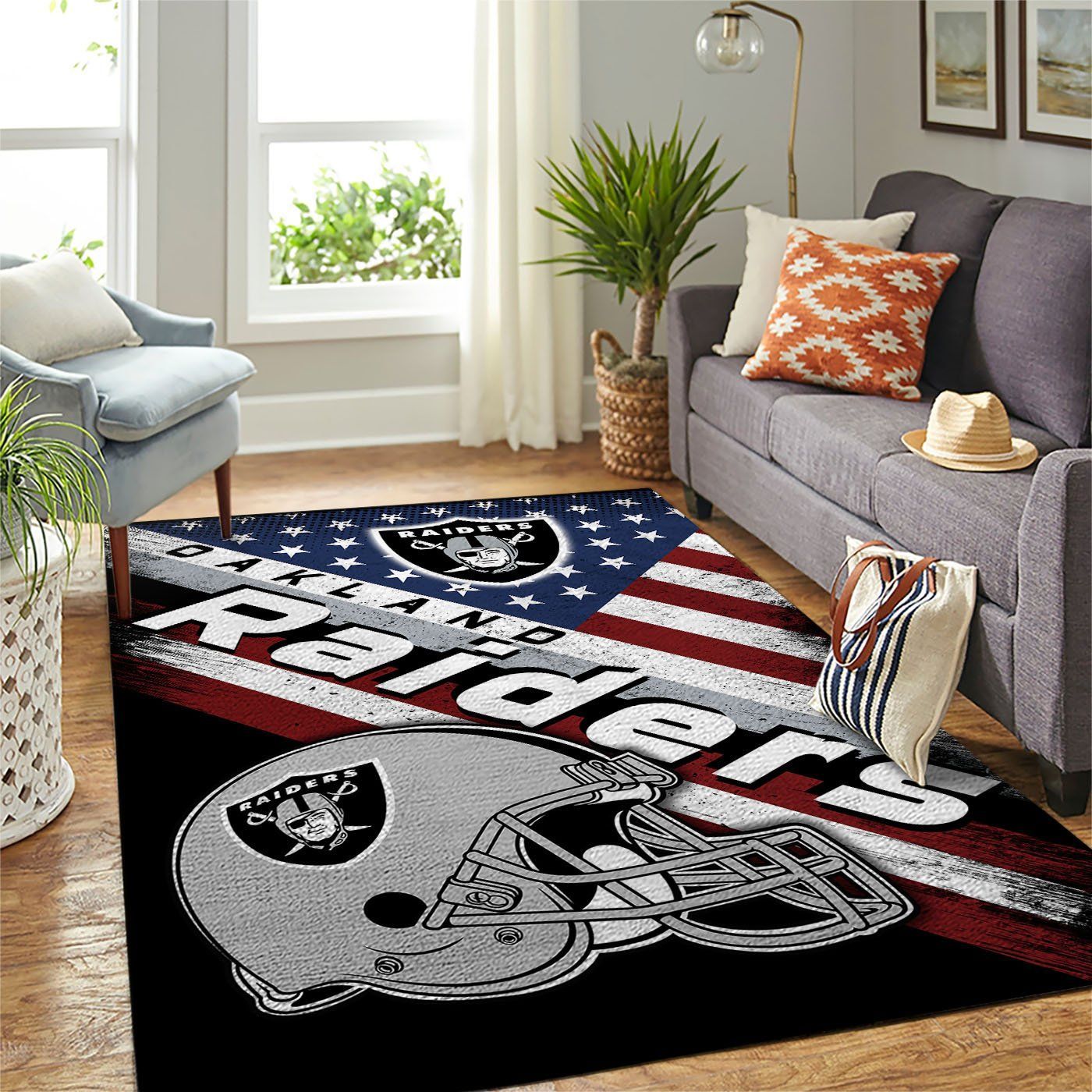 Deschea Oakland Raiders Living Room Area Rug