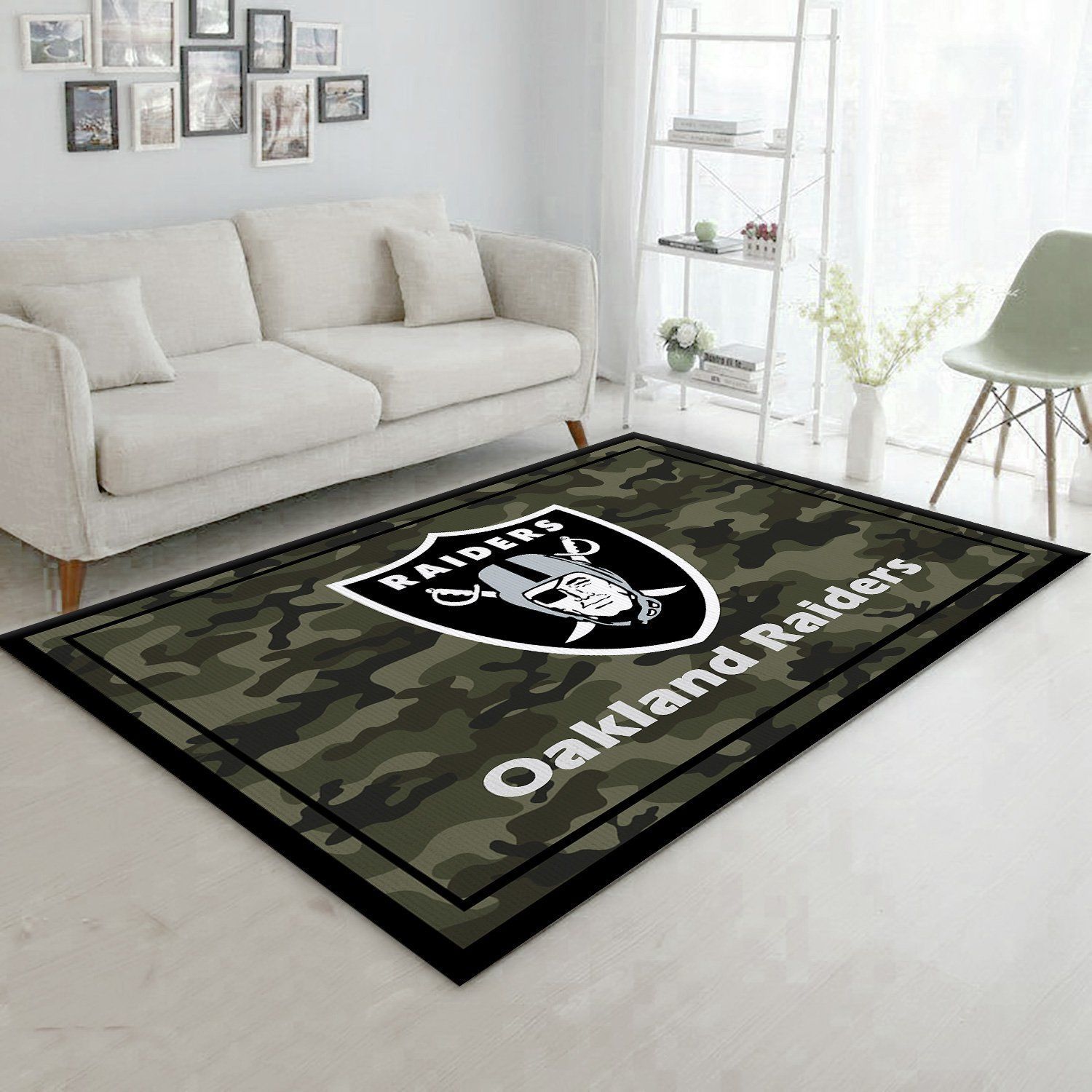 Deschea Oakland Raiders NFL Rug – Custom Size And Printing