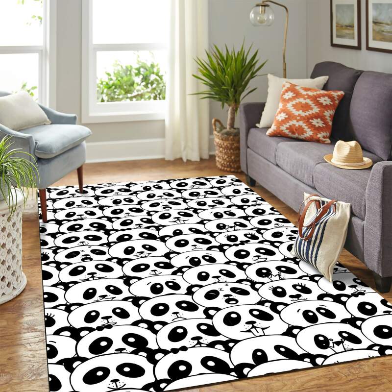 Deschea Panda Carpet Floor Area Rug