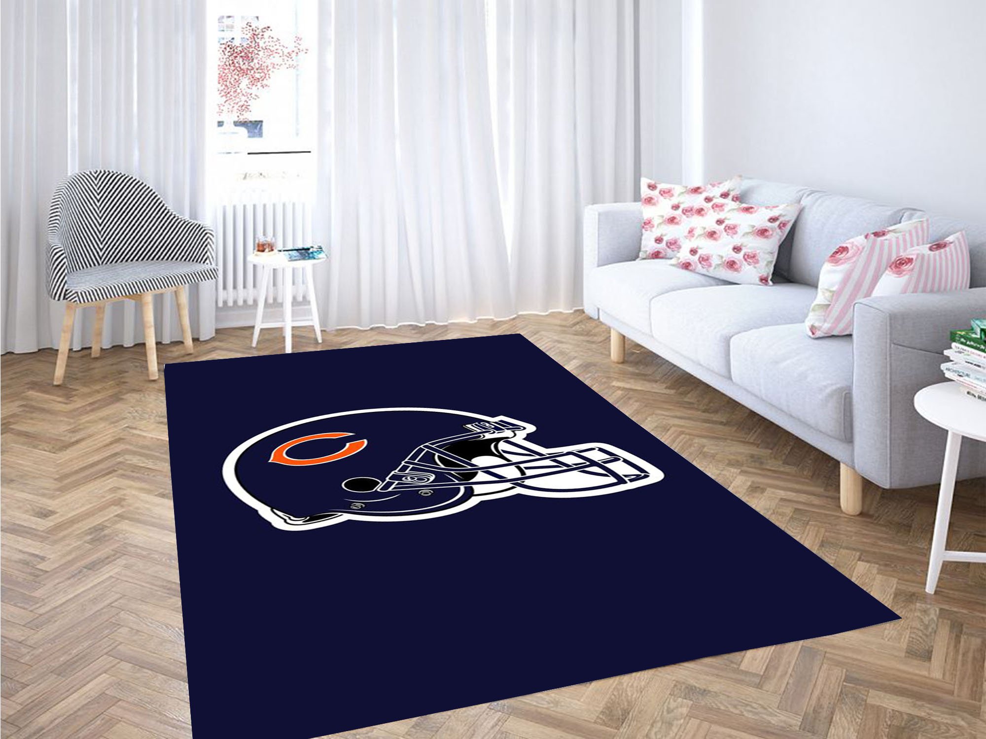 Deschea Philadelphia Eagles Helmet Logo Carpet Rug