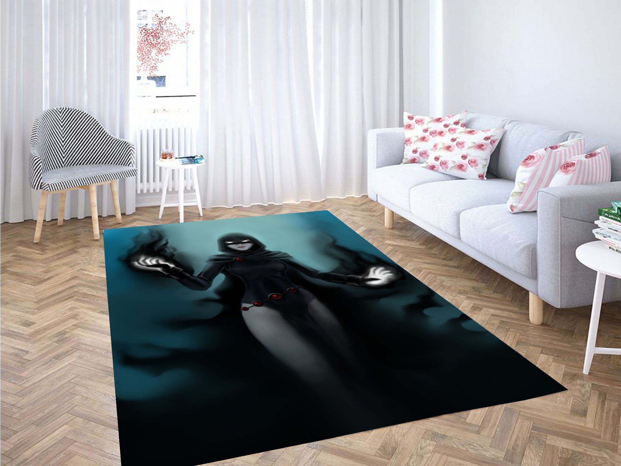 Deschea Raven Dc Comics Carpet Rug