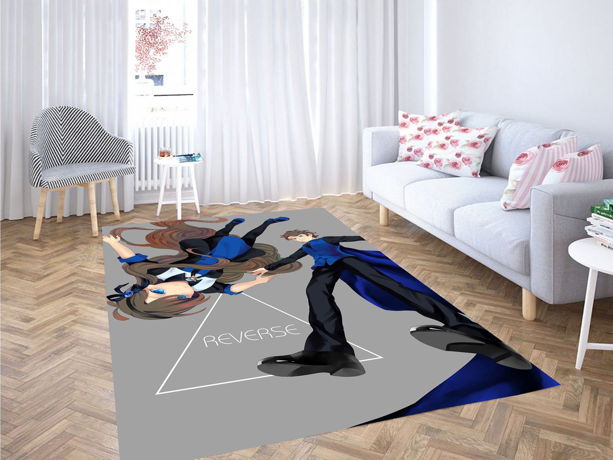 Deschea Reverse Anime Couple Carpet Rug