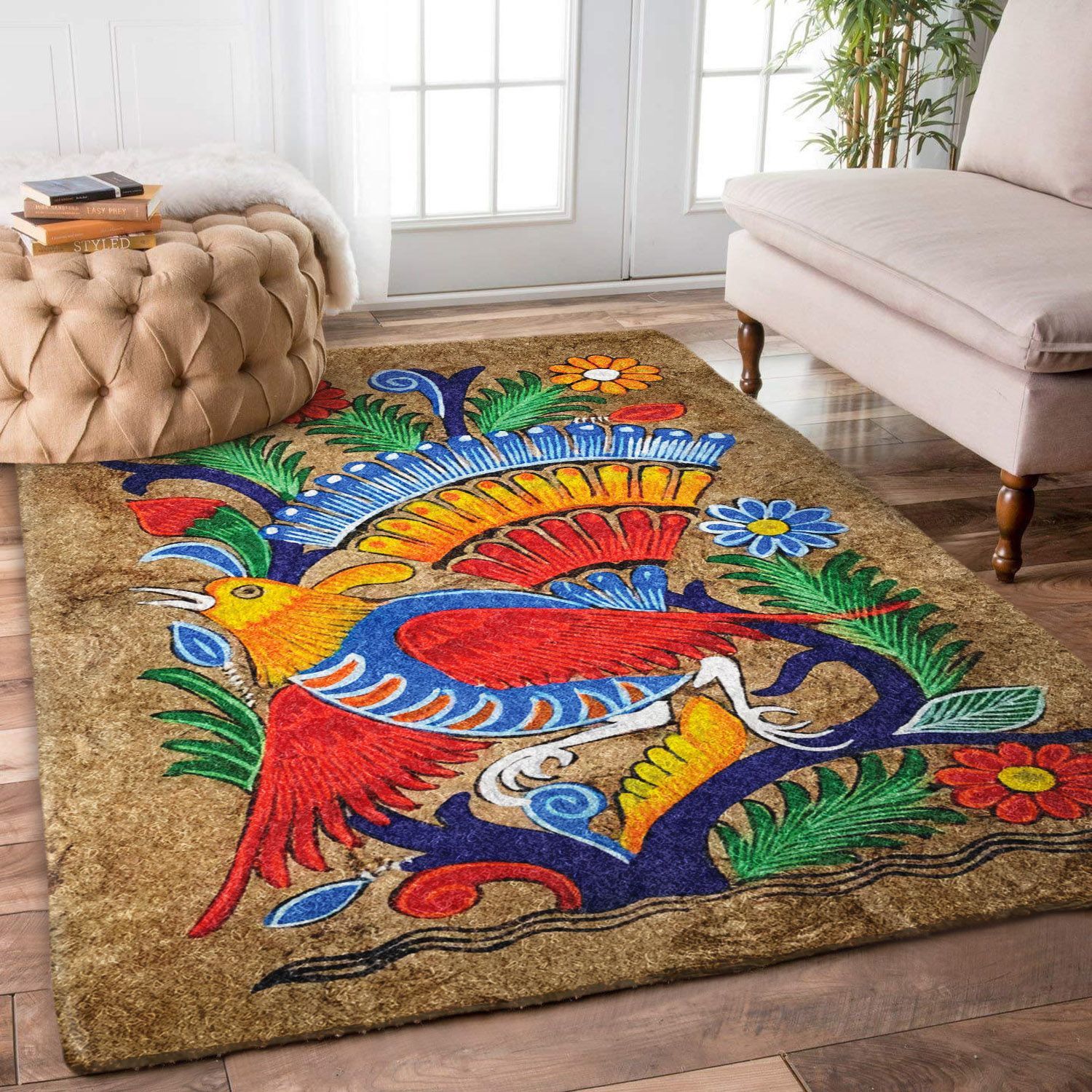 Deschea Rooster And Flower VD2910209R Rug